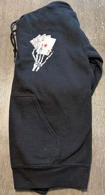 Skeleton Playing Cards Graphic Hoodie